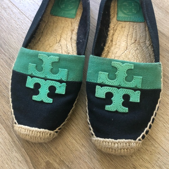 Tory Burch logo canvas espadrille turquoise - Picture 5 of 6